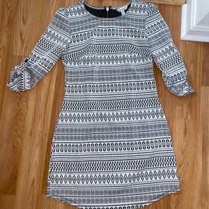 Black and white asymmetrical dress size 5